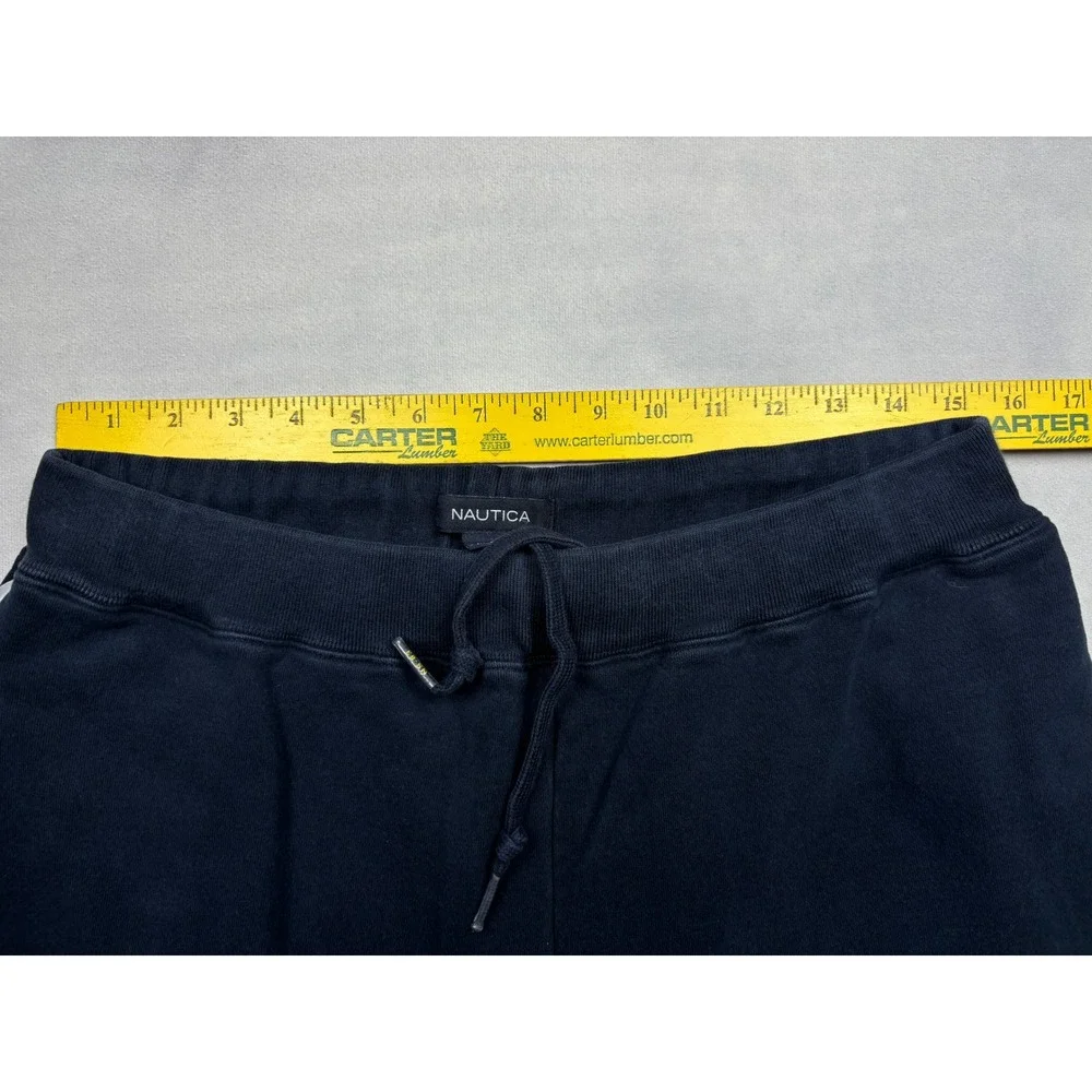 Vintage‎ Nautica Sweatpants Medium Navy Blue NS-83 Joggers Silver Stripe 90s